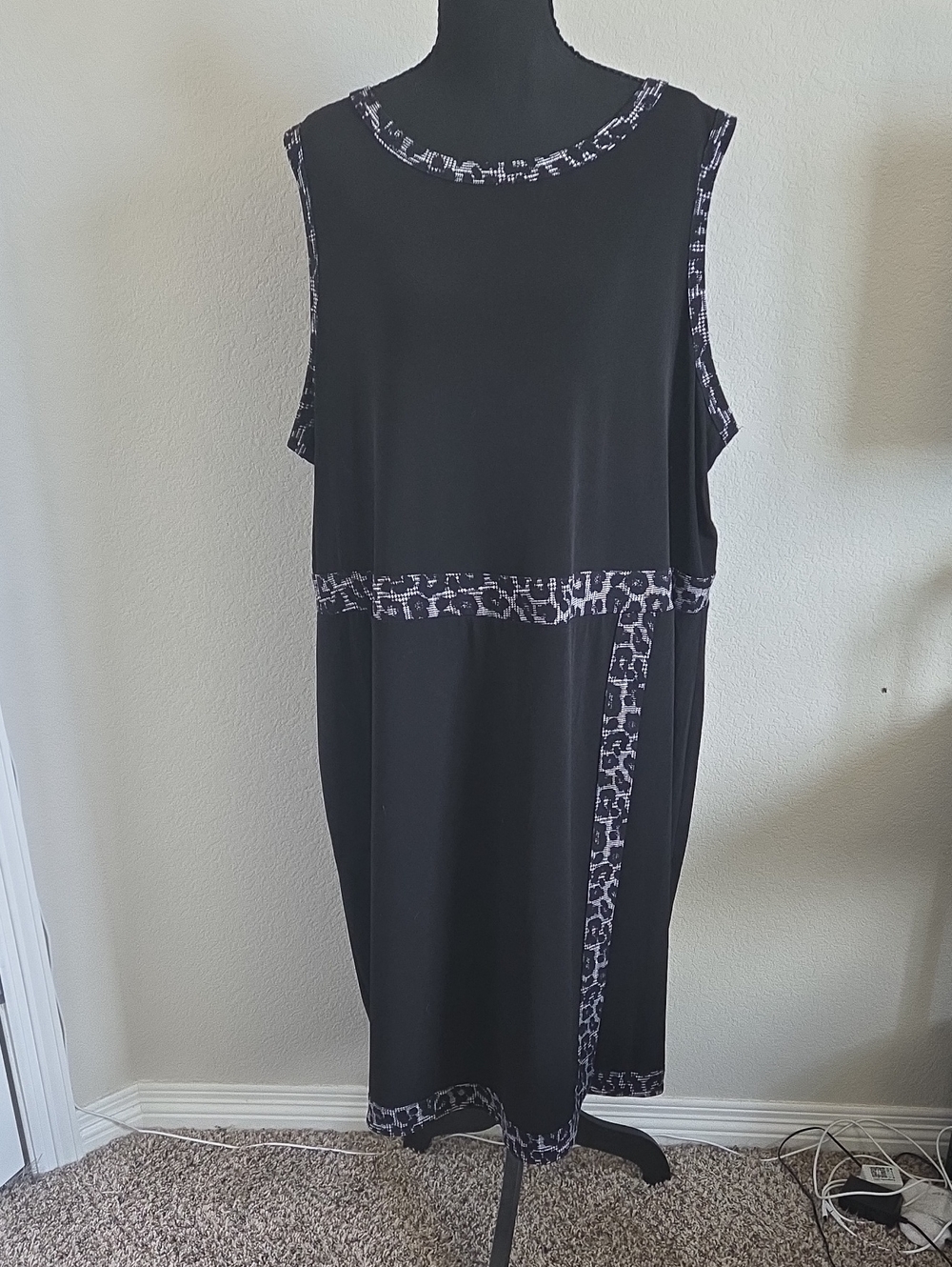 MICHAEL Michael Kors Black Sleeveless Faux-Wrap Sheath Dress Plus Size 3X
